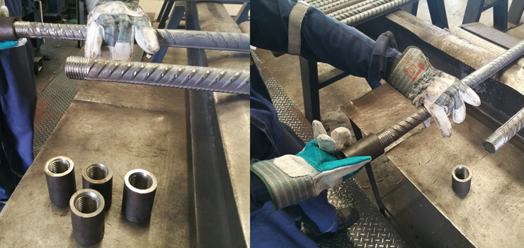 Rebar Threading with Mechanical Couplers
